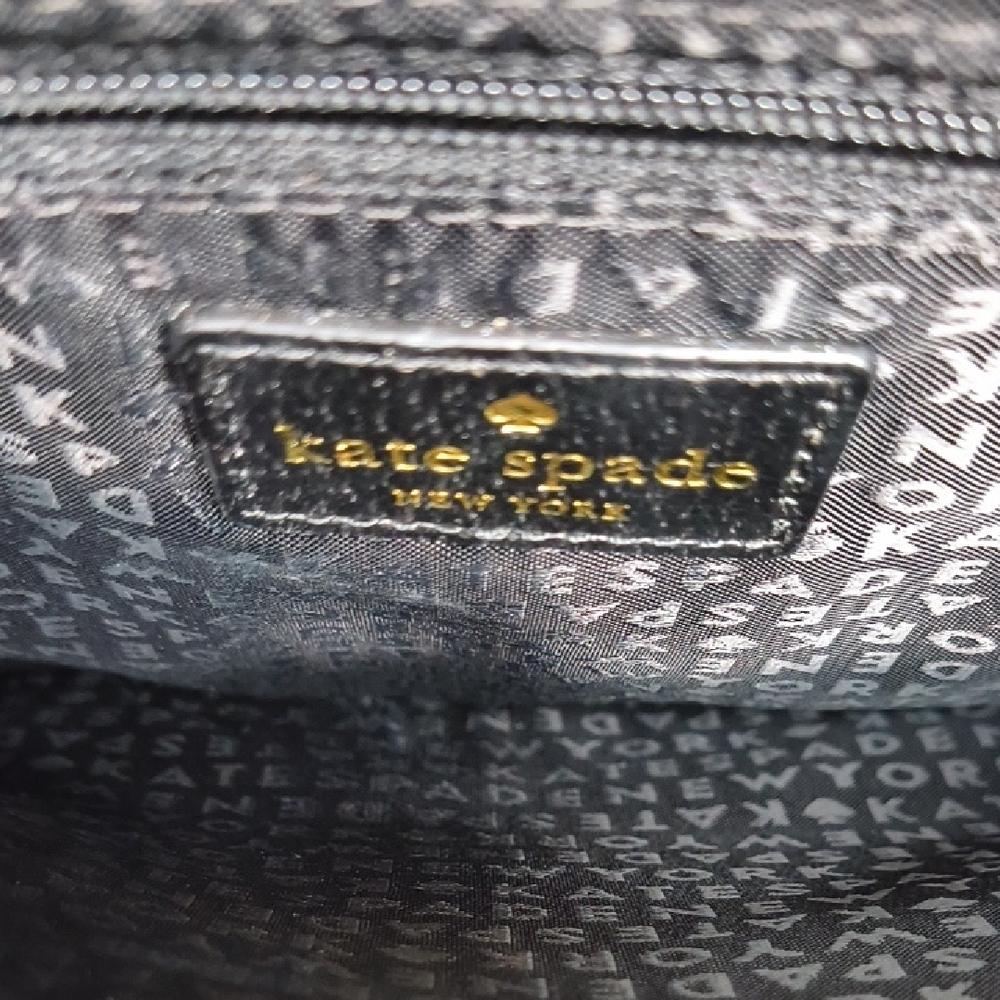 Kate Spade Fordham Court Marielle black leather satchel with lace cutout trim - Picture 12 of 16